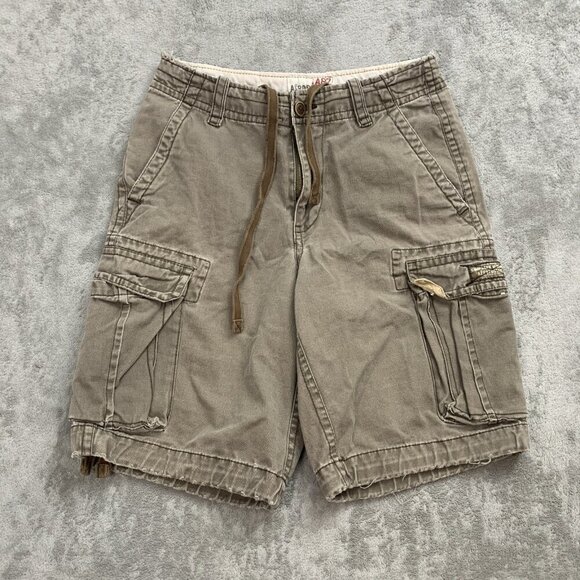 Aeropostale Other - Aeropostale A87 Shorts Mens Size 29x10” Brown Cargo Drawstring Distressed Y2K